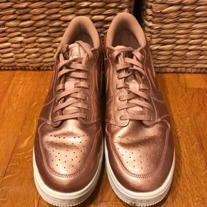 Metallic rose gold Nike Air Jordans
